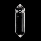 Clear Quartz 32mm Natural Gemstone Hexagonal Wand Jewelry Making Crystal Pointed Chakra Reiki Healing Beads 2mm Hole Drilled(Pack of 10) - color: Clear Quartz