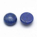 Fashewelry 50Pcs Natural Lapis Lazuli Cabochon Stone Half Round Beads 10mm Flat Back Gemstone Chakra Healing Crystal Dome Cover Cabs for Jewelry Making - color: 5-Dyed Lapis Lazuli, size: 10x4~5mm