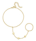adoyi Gold Bracelets for Women, 14K Gold Plated Stackable Bracelet Stack Set Adjustable Charm Paperclip Chain Cuban Link Layered Waterproof Jewelry Sets Gifts for Womens - color: Gold Style E