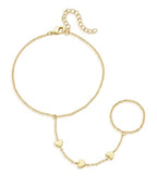 adoyi Gold Bracelets for Women, 14K Gold Plated Stackable Bracelet Stack Set Adjustable Charm Paperclip Chain Cuban Link Layered Waterproof Jewelry Sets Gifts for Womens - color: Gold Style E