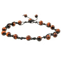 Amazing Gemstone Crystal Anklet Ankle Bracelets for Women - Waterproof Beaded Healing Crystal Anklets, Plus Size Chakra Gemstone Bead Anklet - color: Red Tiger Eye, style: Hand Knotted