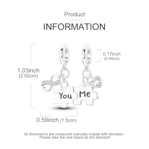 LAZA Charms for Bracelets 925 Sterling Silver Butterfly Summer Travel Ocean Lucky Charm Beads Pendant Jewelry for Women Mom - color: You and Me love infinitely