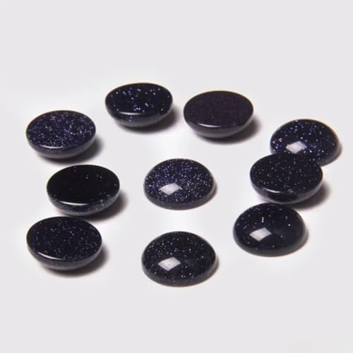 20pcs 4mm Natural Stone No Hole Blue Sandstone Semicircle Smooth Cabochons Beads Healing Chakra Crystal Stone Bead for Jewelry Making Rings Earrings Necklace Bracelet DIY Crafts - color: Blue sandstone, size: 4mm