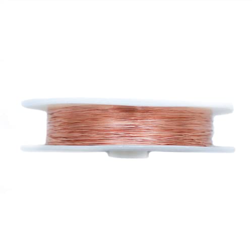 26 Gauge, 99.9% Pure Copper Wire (Round) Dead Soft CDA #110 Made in USA - 50FT by CRAFT WIRE - size: 26 Gauge, style: 50 Feet