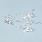 Justinstones Natural Clear Quartz Gemstone Rock Crystal Hexagonal Pointed Reiki Chakra Pendant Pendulum - color: Clear Quartz