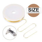 Cheriswelry 0.8mm 20 Gauge Jewelry Wire Gold Copper Beading Wire Tarnish Resistant Wire Bendable Wire for DIY Crafts Jewelry Making Necklace Earring Bracelet, 26.25 Feet - size: 20 Gauge(0.8mm)
