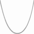 LIFETIME JEWELRY Crushed Herringbone Chain Necklaces for Women and Men 24k Gold Plated - color: White Gold, size: 22 inches, style: 2mm