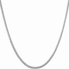 LIFETIME JEWELRY Crushed Herringbone Chain Necklaces for Women and Men 24k Gold Plated - color: White Gold, size: 36 inches, style: 2mm