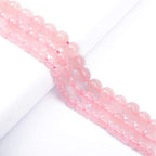 AD Beads Natural Gemstone Round Loose Beads 15" for Bracelet Necklace Earrings Jwelery Making Crafts DIY (4mm, Rose Quartz) - color: Rose Quartz, size: 4mm