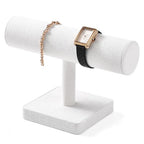 Oirlv Linen T-bar Bracelet Watch Organizer Display Stand Professional Jewelry Bracelet Display for Selling (Creamy-white,Linen) - color: Creamy-white,Linen