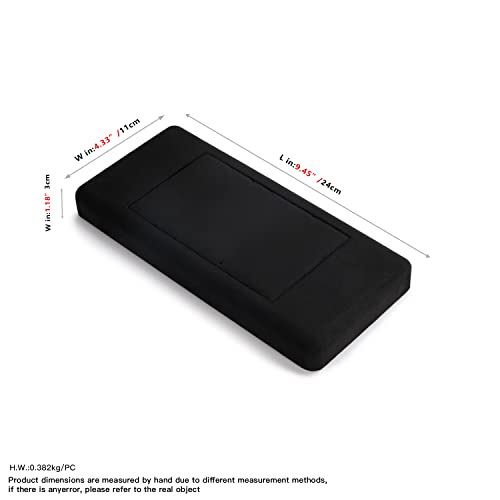 Oirlv Premium Black Microfiber Jewelry Display Tray Jewelry Display Stand for Selling Single Necklace Display Tray Necklace Holder(TT07003) - size: Necklace tray