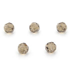 100pcs Adabele Austrian 4mm (0.16 Inch) Small Faceted Loose Round Crystal Beads Smoked Quartz Compatible with 5000 Swarovski Crystals Preciosa SS2R-421 - color: Smoked Quartz, size: 4mm Small (100pcs)