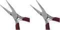 The Beadsmith Long Chain Nose Pliers – 6.25-Inches (160 mm) Jewelry-Making Tool w/Polished Steel Head, PVC Comfort Grip, & Double-Leaf Springs (Pack of 2) - size: 5.5inches (Pack of 2)