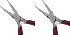The Beadsmith Long Chain Nose Pliers – 6.25-Inches (160 mm) Jewelry-Making Tool w/Polished Steel Head, PVC Comfort Grip, & Double-Leaf Springs (Pack of 2) - size: 5.5inches (Pack of 2)