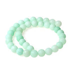 MJDCB Round Matte Frosted Blue Green Jade Loose Beads are Used in Jewelry Design to Make Bracelets and Necklaces (6mm) - color: Matte Blue Green Jade, size: 6mm