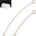 Rose Gold Necklace Extender Rose Gold, 925 Sterling Silver Necklace Extender Chain Bracelet Anklet Jewelry Extension for Necklaces, 2 Piece Set (2, 3 Inches) - color: RoseGold, size: 2 3 inch