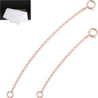 Rose Gold Necklace Extender Rose Gold, 925 Sterling Silver Necklace Extender Chain Bracelet Anklet Jewelry Extension for Necklaces, 2 Piece Set (2, 3 Inches) - color: RoseGold, size: 2 3 inch