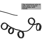 YEQIN 12 Gauge Aluminum Wire, 105 Feet 2mm Bendable Metal Craft Wire for Sculpting, Armature, Jewelry Making, Floral Making, Doll Making, Modelling, Crafting, Bonsai Training (Black) - color: Black