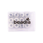 BEADIA Natural White Howlite Rondelle Stone with Large Hole (5.5mm) Loose Semi Gemstone Beads for Jewelry Making 14mmx7.5mm 12pcs - color: White Howlite, size: 14mm x 7.5mm