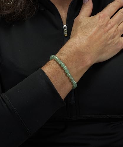 Cherry Tree Collection - Small, Medium, Large Sizes - Gemstone Beaded Bracelets For Women and Men - 6mm Round Beads - color: Green Aventurine, size: Medium