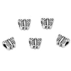 20pcs Butterfly Symbol of Transformation Large Hole Loose Beads (4.5mm Hole) Antique Silver Metal Spacer for DIY Craft Jewelry Making MEC-A3 - size: Butterfly