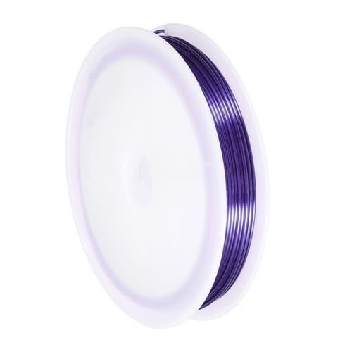 MECCANIXITY 18 Gauge Copper Wire for Jewelry Making Tarnish Resistant Beading Wire for Jewelry Making Crafts Supplies, Purple,30FT - color: Purple, size: 18 Gaugex30FT