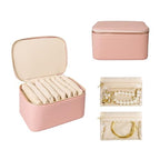 Travel Jewelry Case, Portable Jewelry Box with 6 Jewelry Bags,Travel Gift for Women Teen Girls (Pink 8 Pcs) - color: Pink 8 Pcs