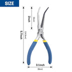 VISEMAN 6" Mini Needle Nose Pliers with Comfort Grip Handles, Long Nose Pliers for Handmade Craft, 45 Degree Bent - style: 45-Degree Bent