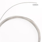 BEADIA Silver Plated Wire 0.8mm 5 Meters Bead Cord for Bracelet Necklace Charm Beading Jewelry Making Findings - size: 0.8mm, style: Silver