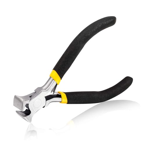 SPEEDWOX End Cutting Pliers Mini End Nippers 4 Inches Mini End Cutters Micro End Cutting Nippers Small Wire Cutter with Spring Fine Precision Professional Beading Tools for Pulling Nails Brads - size: End Nippers