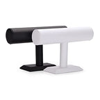 T-bar Jewelry Organizer Display For Watches, Bracelet White PU Jewelry Display Stand - color: 1 tier-white