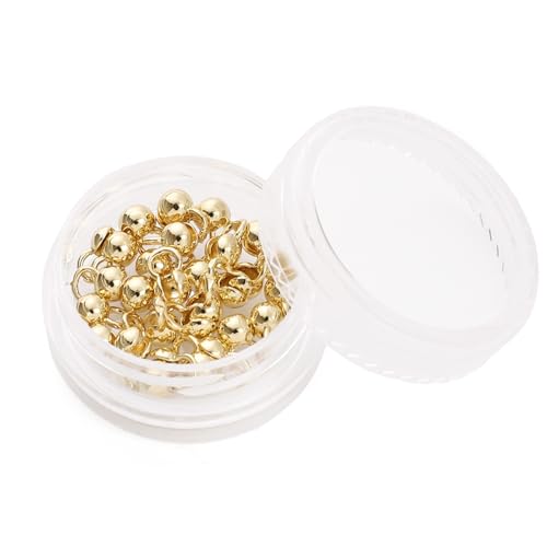 BEADIA 14K Gold Plated Open Crimp Beads 4x6mm 30pcs for Jewelry Making Findings - color: 14K Open Crimp Beads, size: 4x6mm