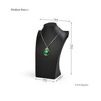 Oirlv Black Jewelry Display Bust Leather Necklace Display Stand For Show(H11.8inch) - size: H11.42"