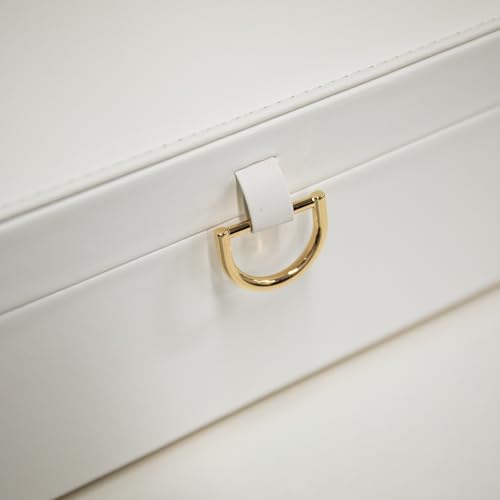 COLLECTIVE HOME - Monogram Jewelry Box with Mirror, Custom Gold Letter Engraving, Elegant Jewelry Organizer with Removable Tray, Gift for Mother’s Day, Girlfriend, Birthday (d) - color: d