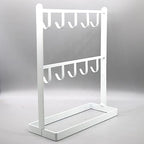 LXZ 1 PC Tabletop Hook Rack – Jewelry Stand Holder – White Hangers for Necklaces Keys Brace laces Ear Rings - color: White