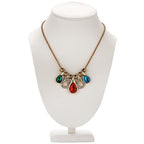 Polmart Modern Necklace Display Bust (White Leatherette, 11 ½”H) - color: White Leatherette, size: 11 ½”H