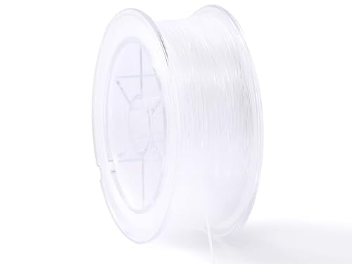 KONMAY Clear Fishing Wire, 65Yards 0.6mm Monofilament Nylon Fishing Line, Invisible Craft String Thread for Hanging Ornaments, Decorations, Crafting, Balloon Arch, Beading and Jewelry Making - size: 0.6mm