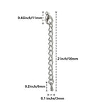 50 Pieces Silver Chain Extension, 2 Inch Stainless Steel Necklace Bracelet Extender, Pendant Anklet Extenders for Women, Jewelry Making With Durable Lobster Claw