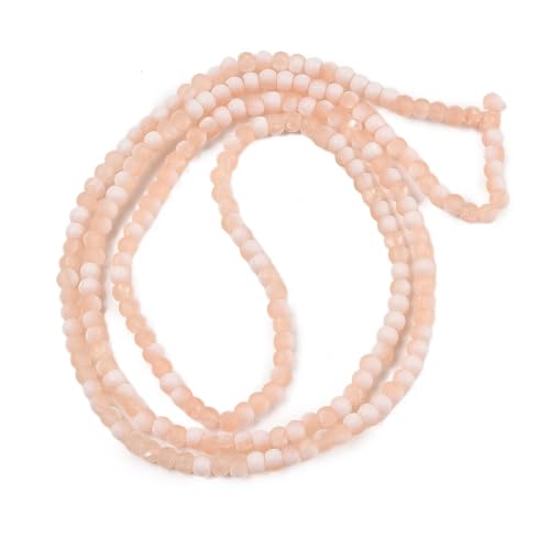 KISSITTY 50pcs Matte Beads Gradient Color Glass Frosted Crystal 6mm Rondelle Light Salmon Bead Center Drilled Loose Craft Beads for Jewelry Making Earring Bracelet Necklace DIY Crafts - color: Light Salmon
