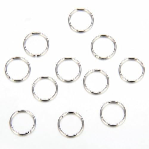200pcs Adabele 304 Grade Surgical Stainless Steel 8mm (0.3 Inch) Open Jump Rings O Connector (0.7mm/21 Gauge) for Craft Jewelry Making SJF83-8 - size: 8mm Ring (0.7mm wire gauge)