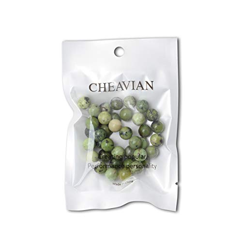 35PCS 10mm Natural Australian Jade Gemstone Round Loose Beads for Jewelry Making DIY Handmade Materials 1 Strand 15" - color: Australian jade, size: 10mm