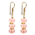 Gempires Lightweight Beaded Earrings Handmade Gemstone Jewelry Hypoallergenic Gold Plated Dangling Earrings For Women