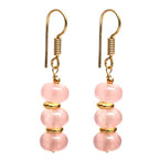 Gempires Lightweight Beaded Earrings Handmade Gemstone Jewelry Hypoallergenic Gold Plated Dangling Earrings For Women