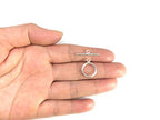 10 Sets Elegant Round Toggle Clasp T-Bar Closure 14mm (0.55 Inch) Sterling Silver Plated Brass for DIY Craft Jewelry Making CF181-1 - color: Silver (simple design), size: 14mm/simple - 10 Sets