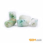 GEM-Inside 27Pcs 8x12mm Natural Blue Tianshan Jasper Stone Gemstone Faceted Freeform Tube Column Chakra Beads for Jewelry Making Full 15" Strand Power Energy Healing - color: Blue Tianshan