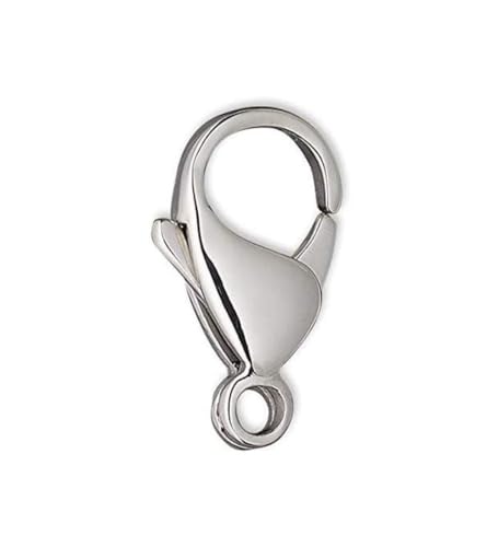 20pcs Adabele 304 Grade Surgical Stainless Steel 15mm (0.6 inch) Trigger Lobster Claw Clasps Strong Sturdy Hypoallergenic Connector for Craft Jewelry Making SJF12-2 - size: 15mm clasp