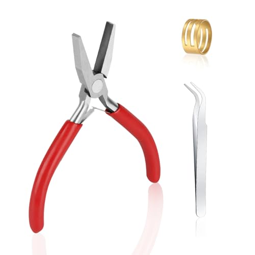Flat mouth pliers Jewelry Making, needle nose pliers for jewelry making - color: Red-flat Mouth Pliers