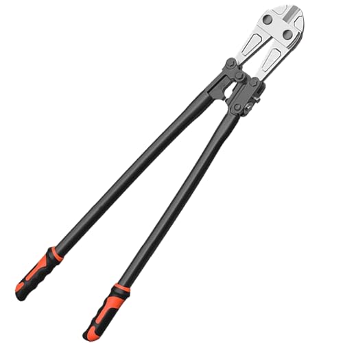 24 Inch Bolt Cutter, Heavy Duty Forged T8 Steel Blade Wire Cutters for Chains, Metal, Screws, Rivets & Fences, Ergonomic Rubber Grip Handle for Industrial Use & DIY Projects - size: 24 Inch