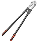 24 Inch Bolt Cutter, Heavy Duty Forged T8 Steel Blade Wire Cutters for Chains, Metal, Screws, Rivets & Fences, Ergonomic Rubber Grip Handle for Industrial Use & DIY Projects - size: 24 Inch