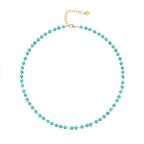 CANEVINKA Bohemian Beaded Choker Necklace 18K Gold Plated Bead Pendant Necklace Vintage Handmade Jewelry for Women - style: Green Beaded Necklace